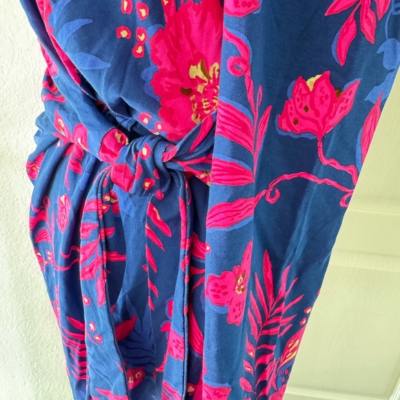 NWT Lilly Pulitzer Bryson Long Sleeve Dress, Blue Med Never Ending Summer Sz L - Picture 4 of 8
